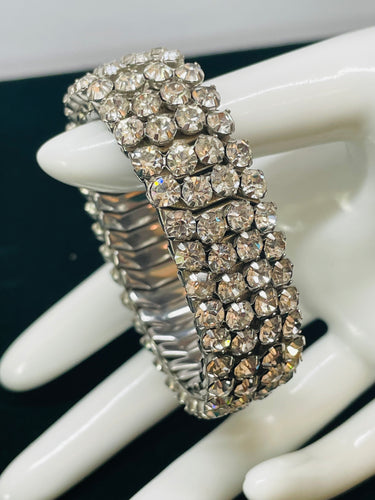 1950’s Accordion Rhinestone Bracelet